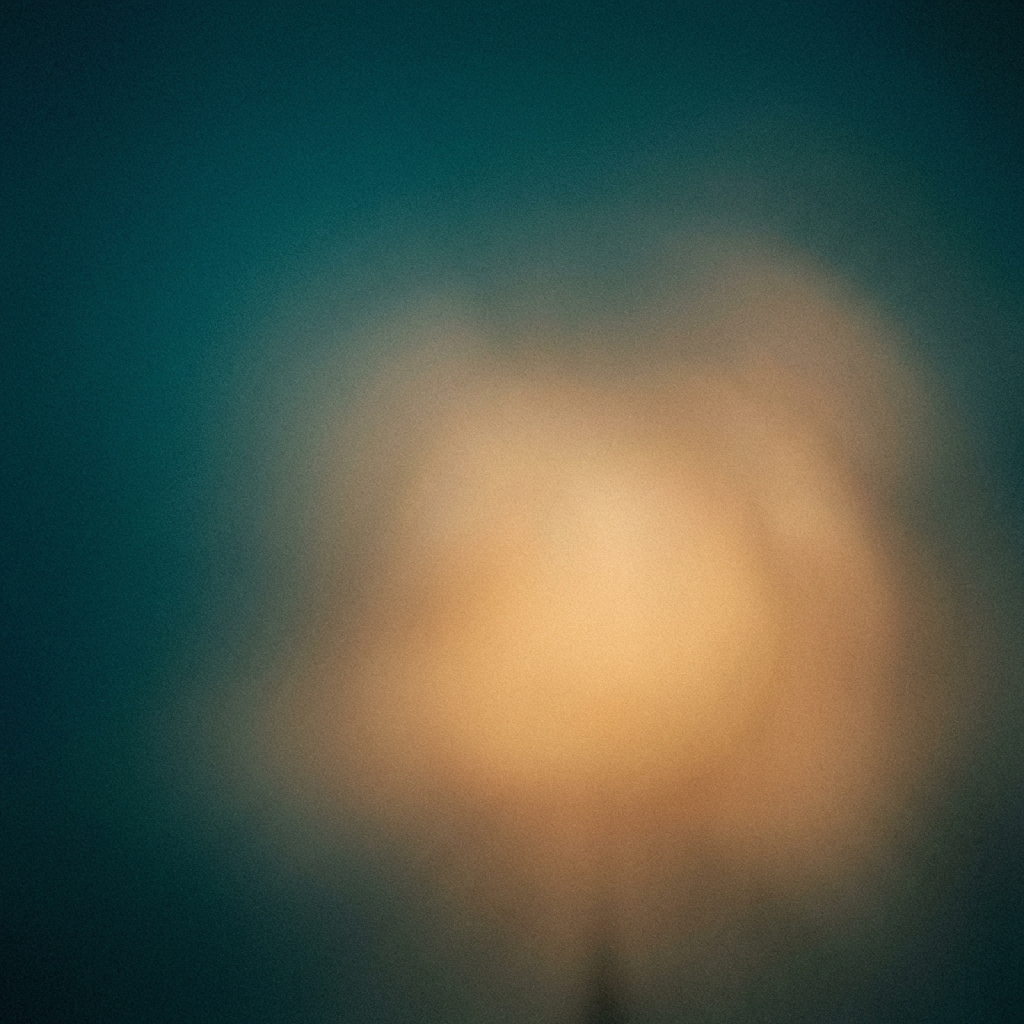 Abstract deep teal and amber atmospheric glow